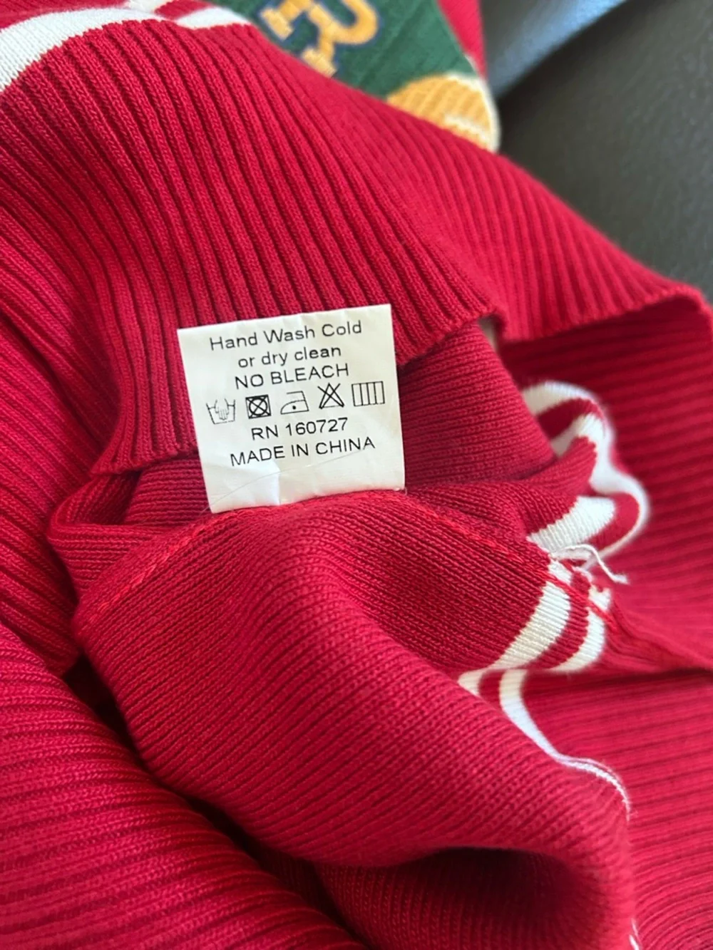 Everlynn Red Teddy Bear Sweater. Size M/L - Picture 6 of 6
